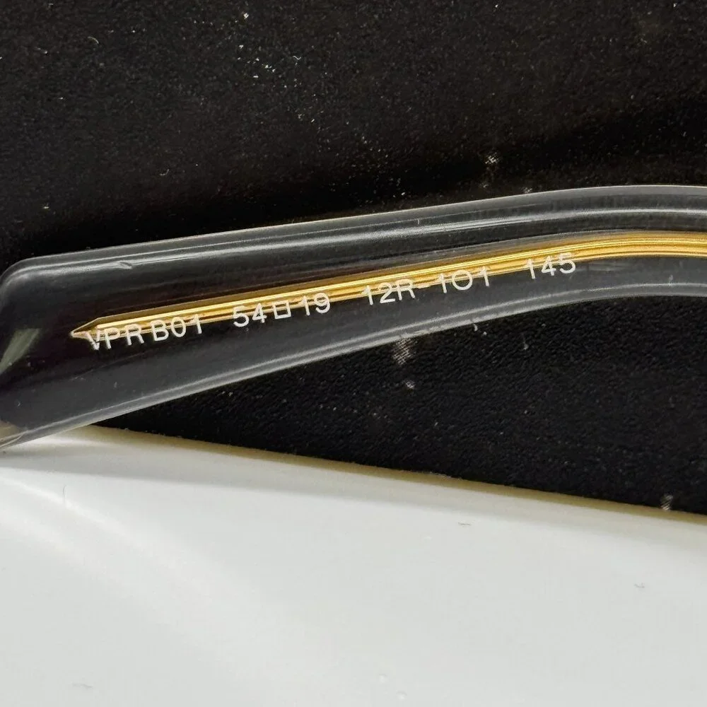 NEW PRADA PRB01V 12R1O1 WOMEN TRANSPARENT GRAY VPR B01 12R1O1 EYEGLASSES